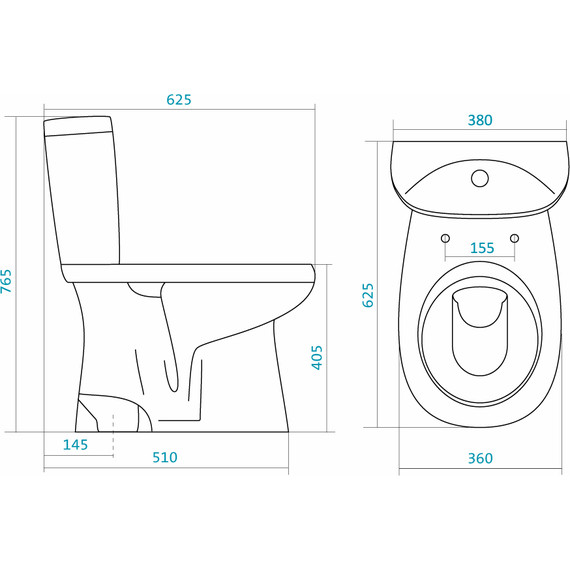 Унитаз-компакт Santek Анимо 1.WH30.2.133 с крышкой дюропласт - фото 2