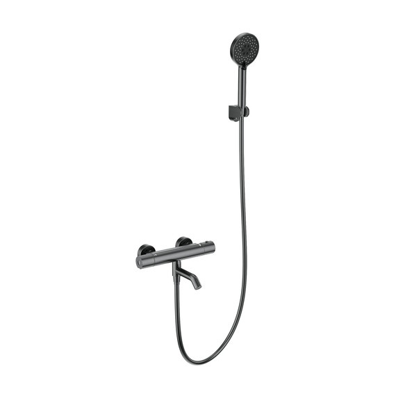 Смесители для ванны с термостатом Wonzon & Woghand WW-B3029-A1-BGG, тёмный графит - фото 