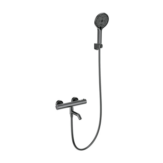 Смесители для ванны с термостатом Wonzon & Woghand Inn WW-B2065-A1-BGG, тёмный графит - фото 