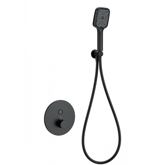 Смесители для душа с термостатом Wonzon & Woghand WW-D1017-A-MB (со скрытой частью) чёрный - фото 