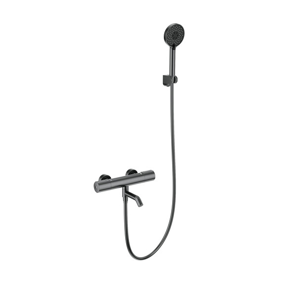 Смесители для ванны с термостатом Wonzon & Woghand Inn WW-A2006-A1-BGG, тёмный графит - фото 