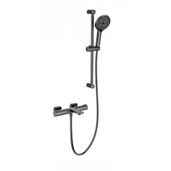 Смесители для ванны с термостатом Wonzon & Woghand WW-C2021-A-BGG, тёмный графит - фото 