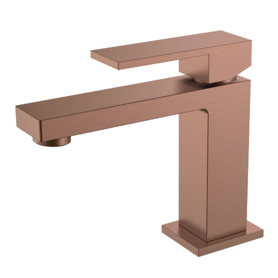 Смеситель для раковины Boheme Qubic 471-BRB, брашированная бронза - фото 