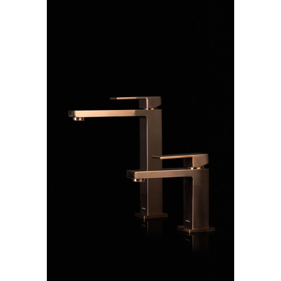 Смеситель для раковины Boheme Qubic 471-CB, брашированная медь - фото 2