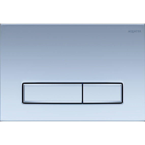Кнопка смыва Aquatek Slim KDI-0000024, хром матовый - фото 