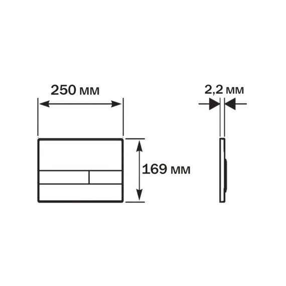 Кнопка смыва Aquatek KDI-0000055, чёрный матовый - фото 3