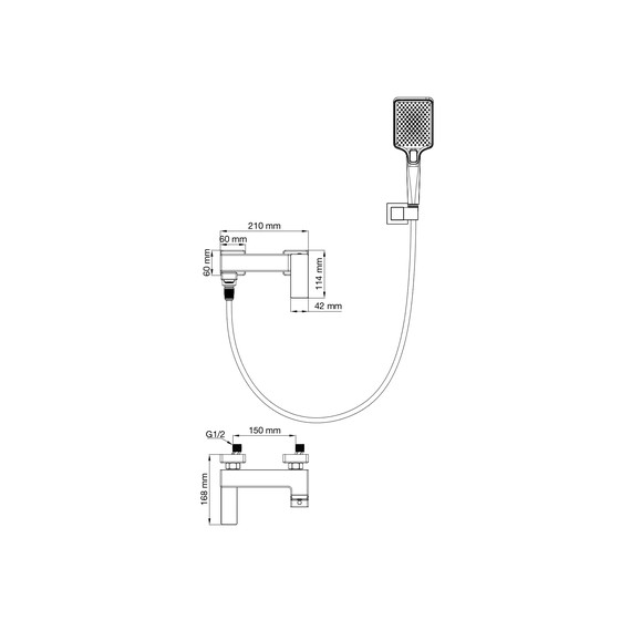 Смесители для ванны Wonzon & Woghand Cube 2.0 WW-88037068-CR - фото 2