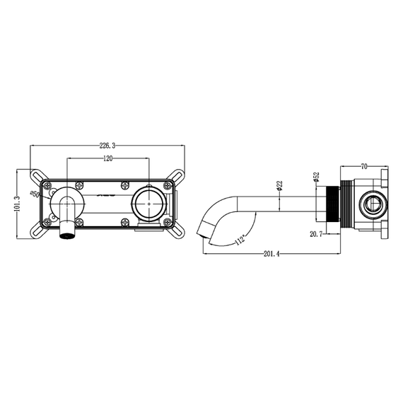 Смеситель для раковины Boheme Tech 158/2-CB, брашированная медь - фото 2
