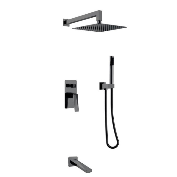 Душевая система для душа Boheme Venturo 374-SGM-2 (со скрытой частью) графит глянец - фото 