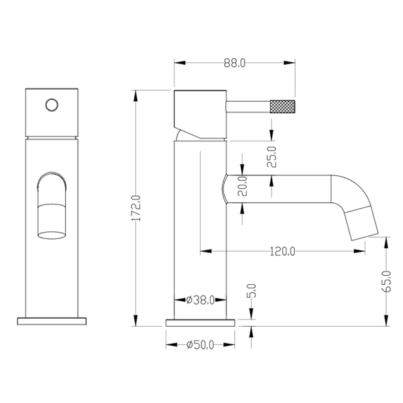 Смеситель для раковины Boheme Uno 461-CB, брашированная медь - фото 2