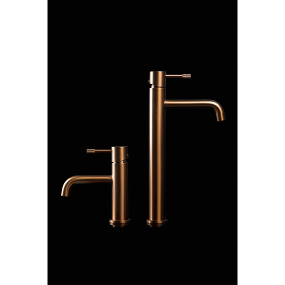 Смеситель для раковины высокий Boheme Uno 462-BRB, брашированная бронза - фото 4