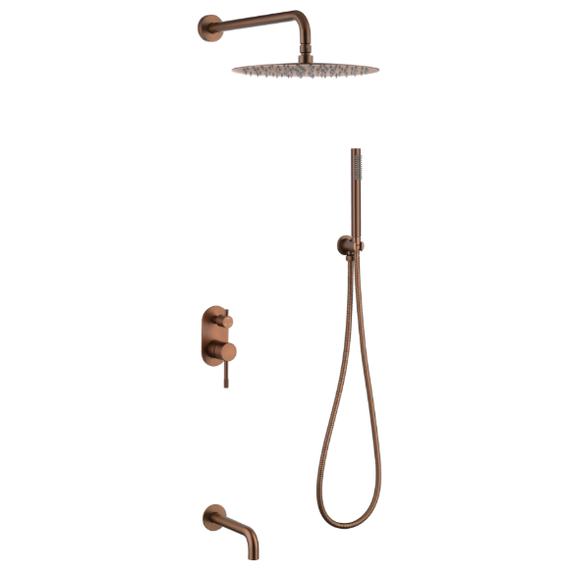 Душевая система для ванны Boheme Uno 464-2-BRB (со скрытой частью) брашированная бронза - фото 