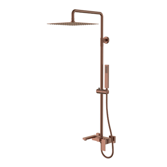 Душевая стойка Boheme Qubic 478-BRB, брашированная бронза - фото 