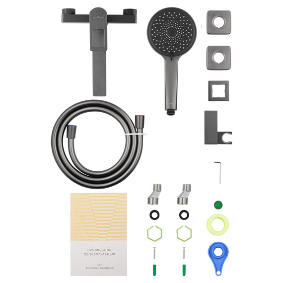 Смесители для ванны Wonzon & Woghand Frame WW-88639010-BGM, тёмный графит - фото 7