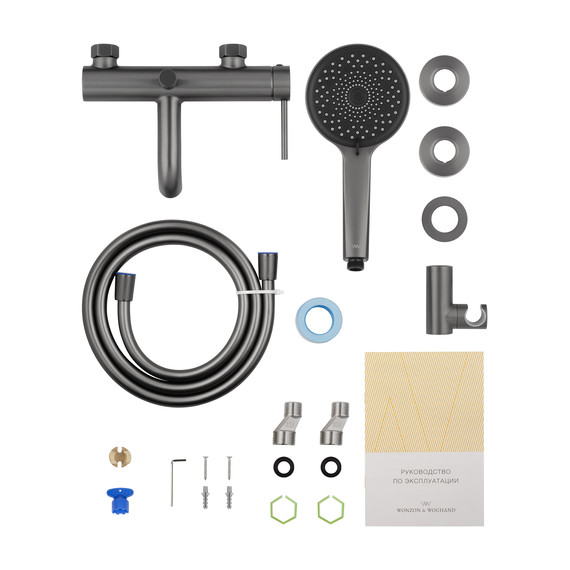 Смесители для ванны Wonzon & Woghand Stick WW-88639017-BGM, тёмный графит - фото 7