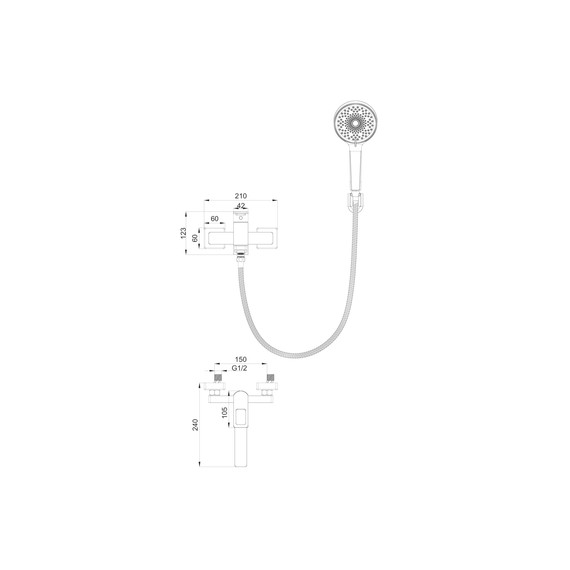 Смесители для ванны Wonzon & Woghand Frame WW-88639010-CR - фото 8