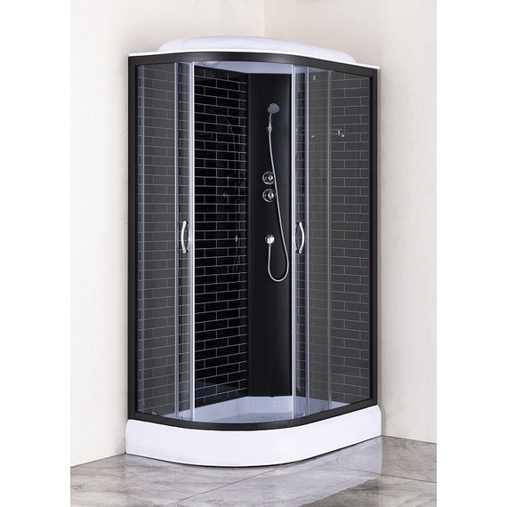 Душевая кабина Loranto 120x80 см CS-66120-13R GB 120,  чёрный/прозрачное - фото 2