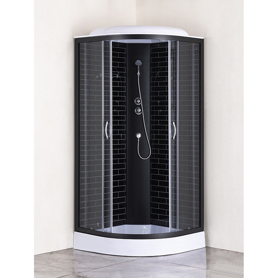 Душевая кабина Loranto 80x80 см CS-6680 13GB 80, чёрный/прозрачное - фото 2