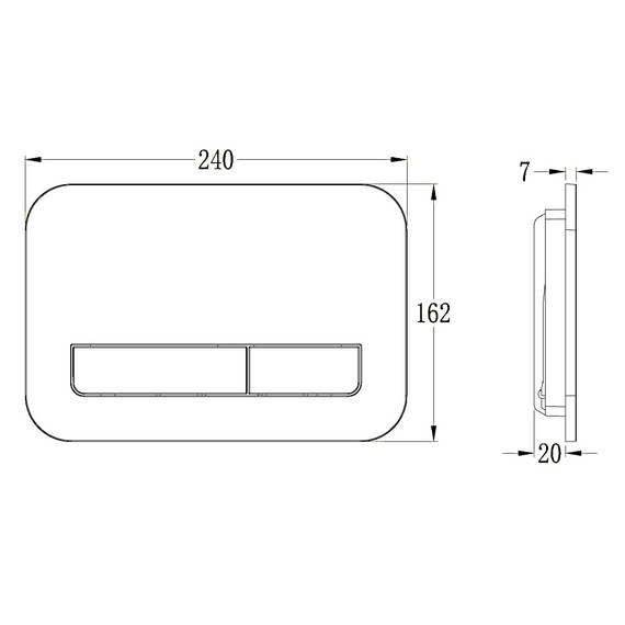 Кнопка смыва Vincea VFP-201GM, воронёная сталь - фото 2