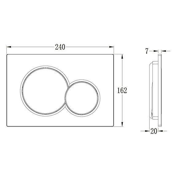 Кнопка смыва Vincea VFP-202MB, чёрный матовый - фото 2