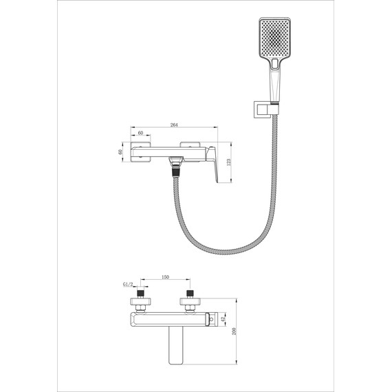 Смесители для ванны Wonzon & Woghand Diamond WW-88639011-CR - фото 2