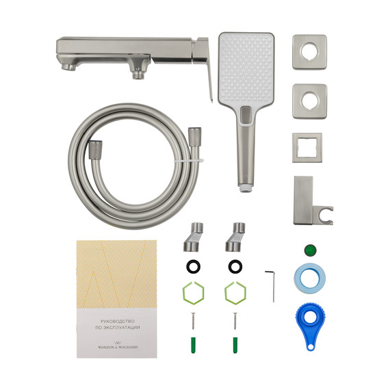 Смесители для ванны Wonzon & Woghand Diamond WW-88639011-BN, никель - фото 7