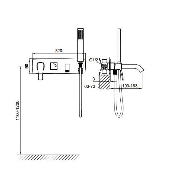 Смесители для ванны Wonzon & Woghand Flex WW-88889072-BG (со скрытой частью) золото - фото 7