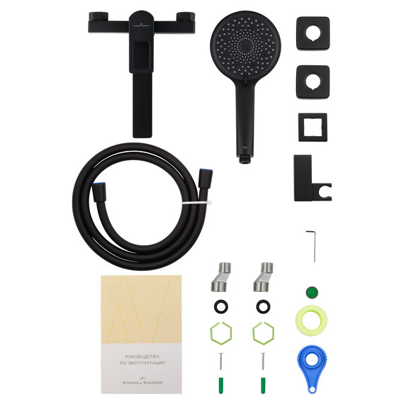 Смесители для ванны Wonzon & Woghand Frame WW-88639010-MB, чёрный - фото 7