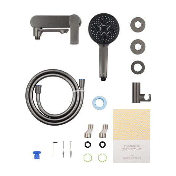 Смесители для ванны Wonzon & Woghand Brilliant WW-88037079-BGM, тёмный графит - фото 7