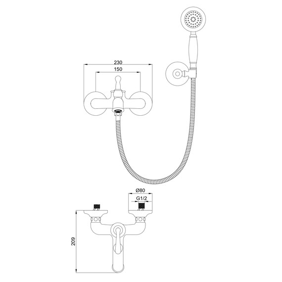 Смесители для ванны Wonzon &amp; Woghand Steam WW-88639008-CR - фото 8