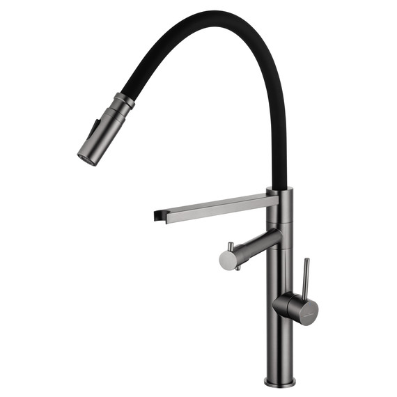 Смесители для кухни Wonzon & Woghand WW-88458007-BGM, тёмный графит - фото 2