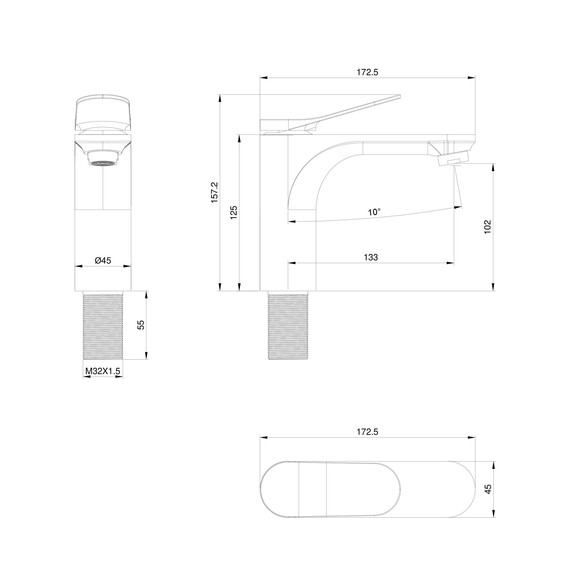 Смесители для раковины Wonzon & Woghand WW-A40482-BG, золото - фото 6
