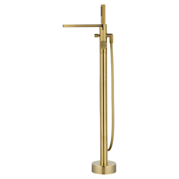 Смеситель для ванны напольный Wonzon & Woghand Stick WW-88649901-BG, золото - фото 2