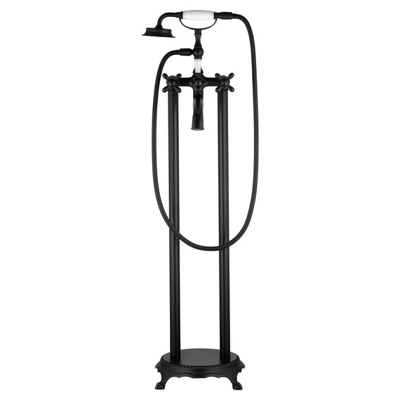 Смеситель для ванны напольный Wonzon & Woghand Retro WW-88649020-MB, чёрный - фото 2