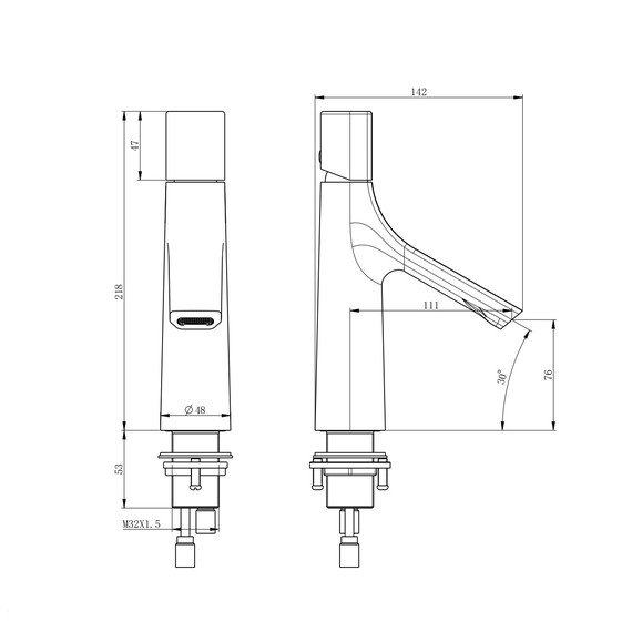 Смесители для раковины Wonzon & Woghand The one WW-H010-MB, чёрный - фото 5