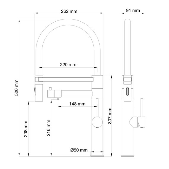 Смесители для кухни Wonzon & Woghand WW-88458007-BN, никель - фото 6