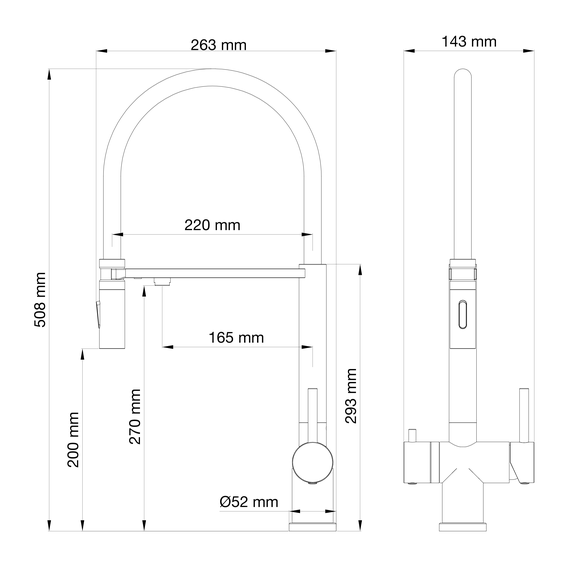 Смесители для кухни Wonzon & Woghand WW-88458009-BGM, тёмный графит - фото 6