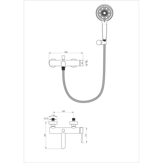 Смесители для ванны Wonzon & Woghand Stick WW-88639017-CR - фото 7