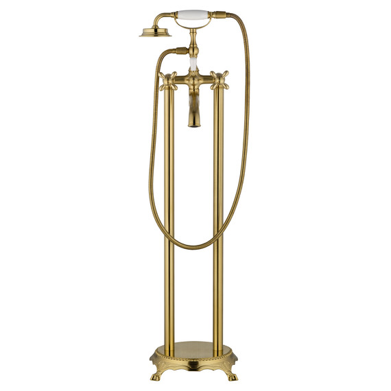 Смеситель для ванны напольный Wonzon & Woghand Retro WW-88649020-BG, золото - фото 2