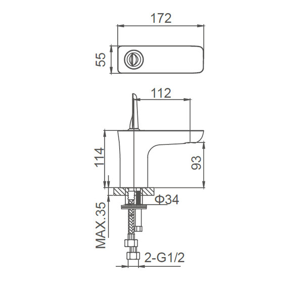 Смесители для раковины Wonzon & Woghand Shark WW-48B1101-CR - фото 5