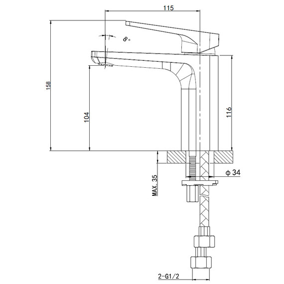 Смесители для раковины Wonzon & Woghand Athens WW-081103-CR - фото 6