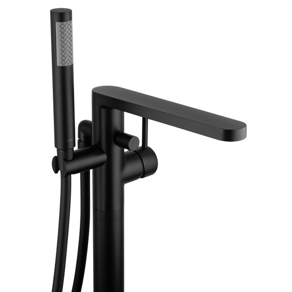 Смеситель для ванны напольный Wonzon & Woghand Stick WW-88649901-MB, чёрный - фото 6