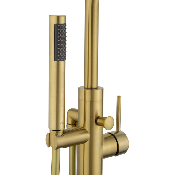 Смеситель для ванны напольный Wonzon & Woghand Stick WW-88649017-BG, золото - фото 5