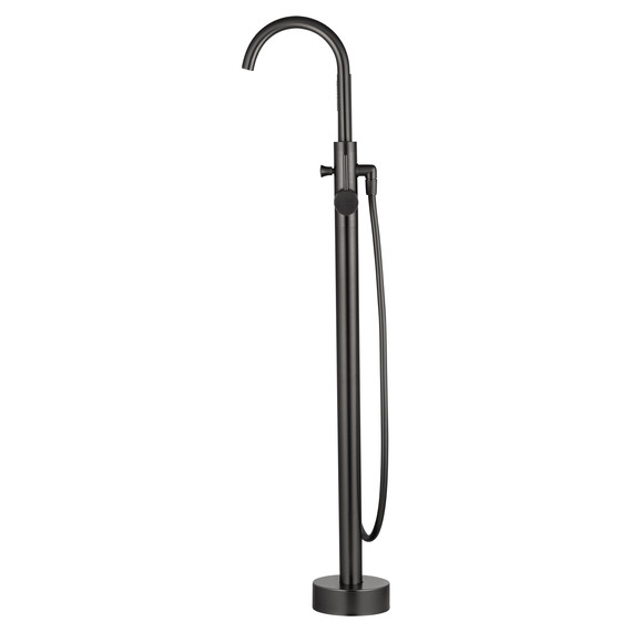 Смеситель для ванны напольный Wonzon & Woghand Stick WW-88649017-BGM, тёмный графит - фото 2