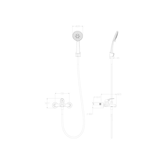 Смесители для ванны Wonzon & Woghand WW-4530-MB, чёрный - фото 2