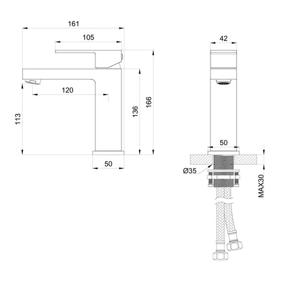 Смесители для раковины Wonzon & Woghand Cube WW-88139016-CR - фото 6