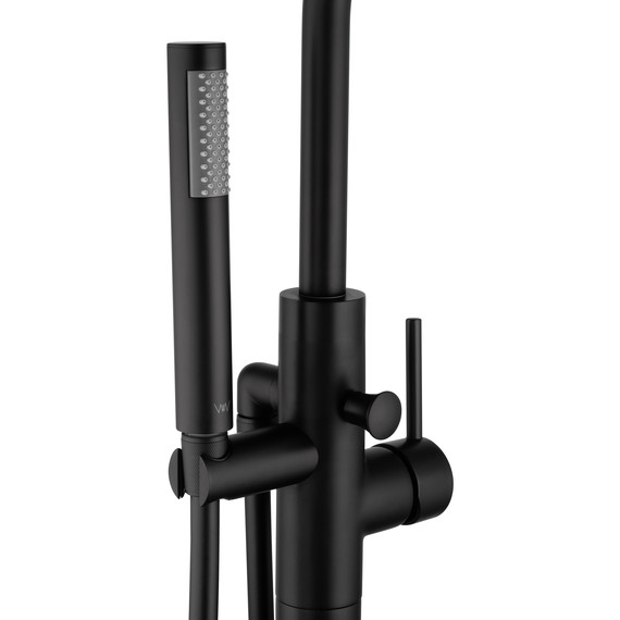 Смеситель для ванны напольный Wonzon & Woghand Stick WW-88649017-MB, чёрный - фото 5