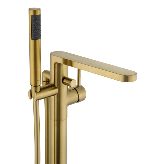 Смеситель для ванны напольный Wonzon & Woghand Stick WW-88649901-BG, золото - фото 6