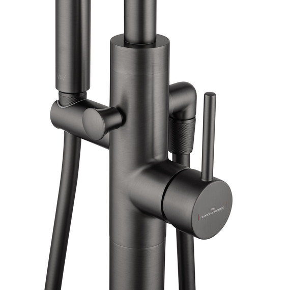 Смеситель для ванны напольный Wonzon & Woghand Stick WW-88649017-BGM, тёмный графит - фото 4