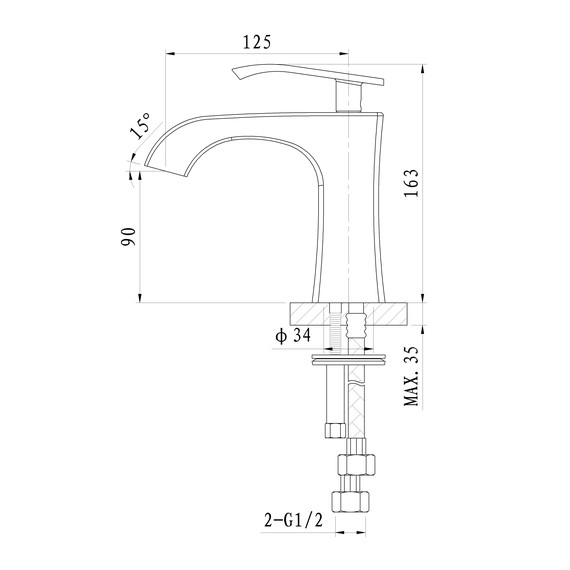 Смесители для раковины Wonzon & Woghand Triumph WW-561101-CR - фото 6
